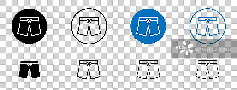 游泳短裤图标图片素材