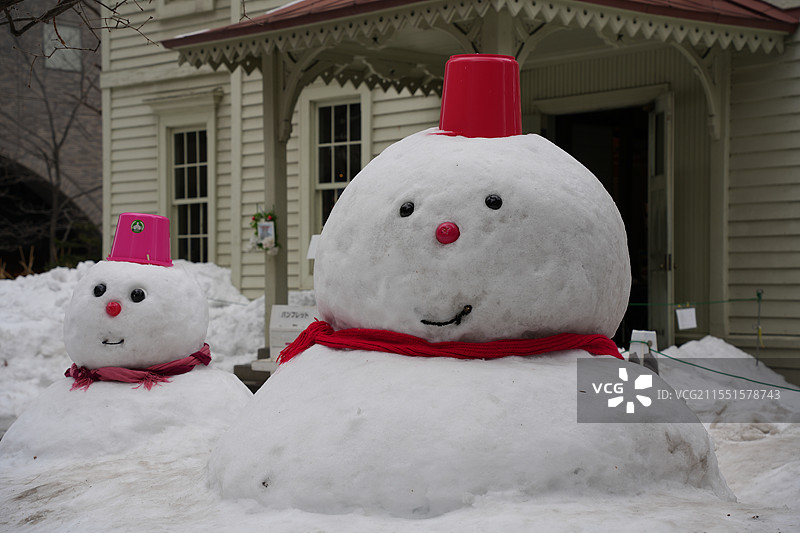 北海道札幌雪人图片素材