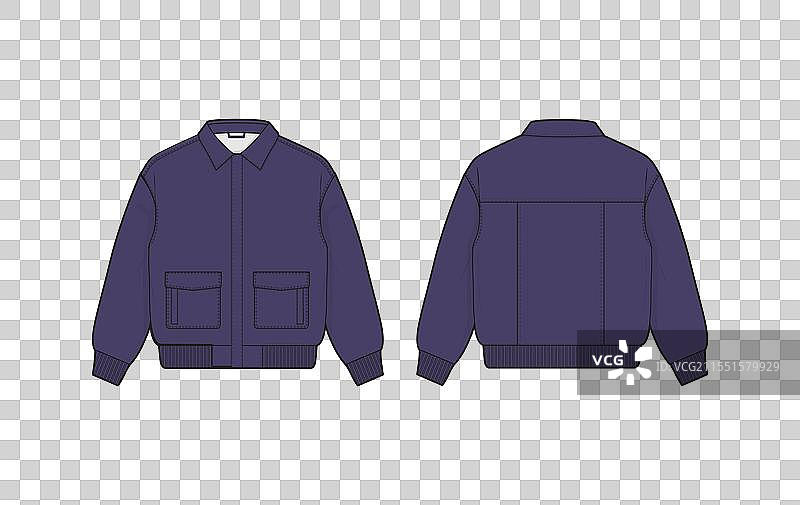 轰炸机夹克草图模板图片素材