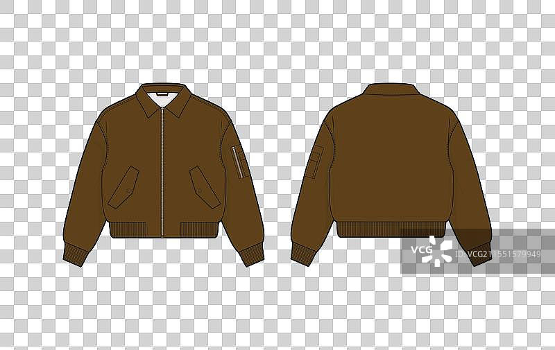 轰炸机夹克草图模板图片素材