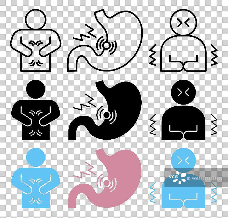 肚子疼图标图片素材