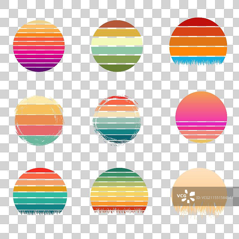 雪纳瑞复古日落组合图片素材