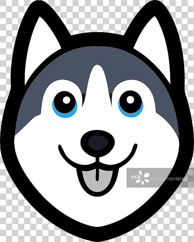 哈士奇图标标志图片素材