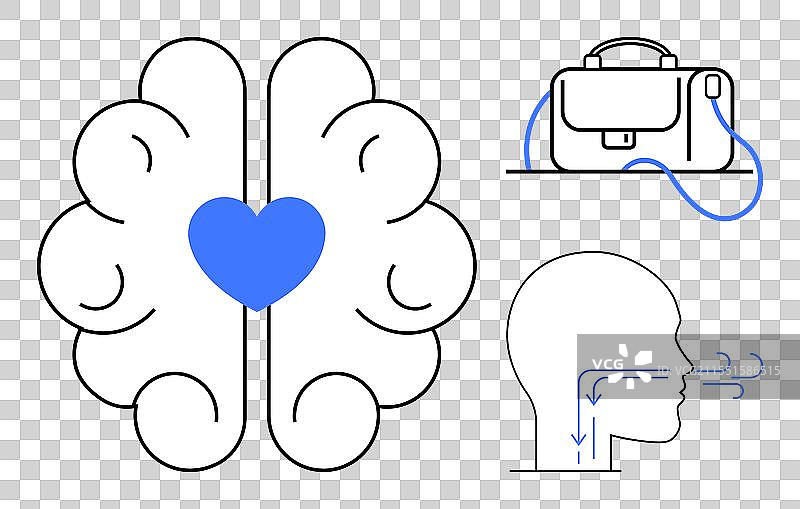 专注于心灵的商业，心灵中心的思维，呼吸练习图片素材