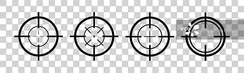 目标图标集 瞄准图标 聚焦图标图片素材