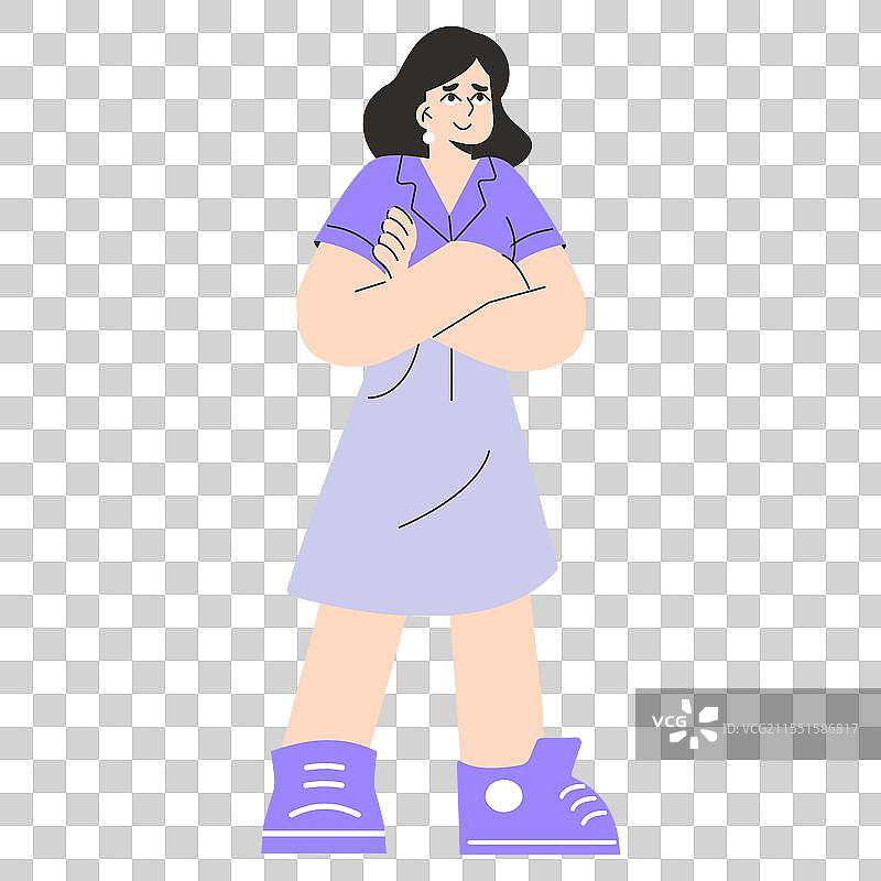 年轻女商人插图图片素材