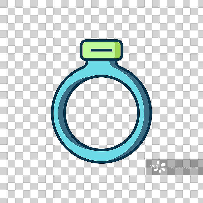 填充轮廓的幻想魔法宝石戒指图片素材