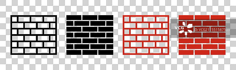 砖墙图标集图片素材