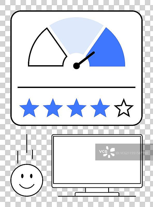 顾客满意度评分为4颗星（满分5颗星）图片素材