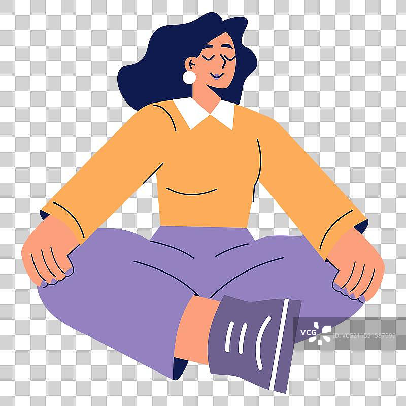 平面设计的女商人图片素材