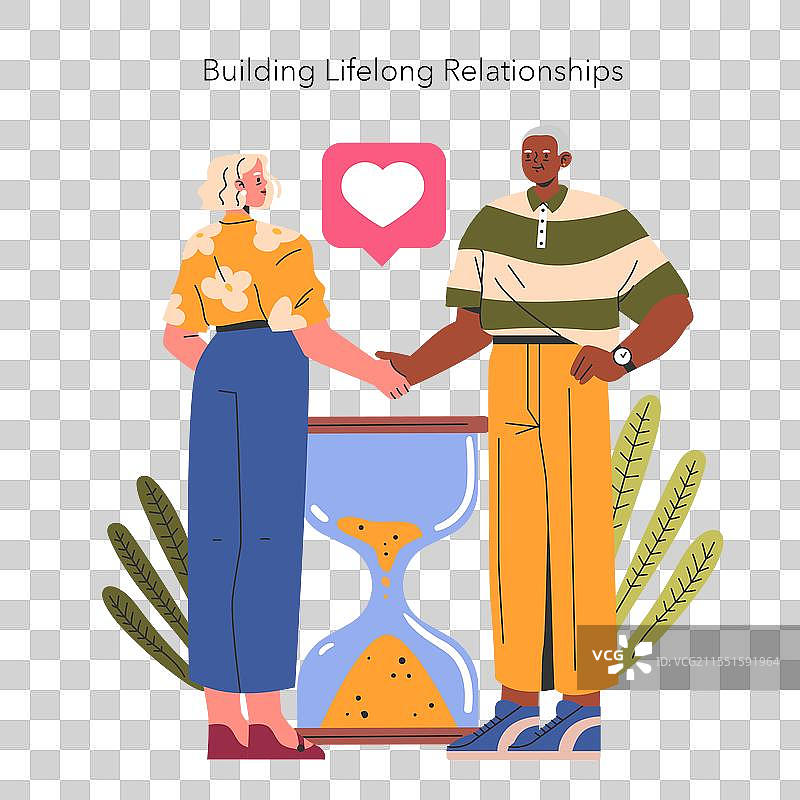 常青的人物扁平图图片素材