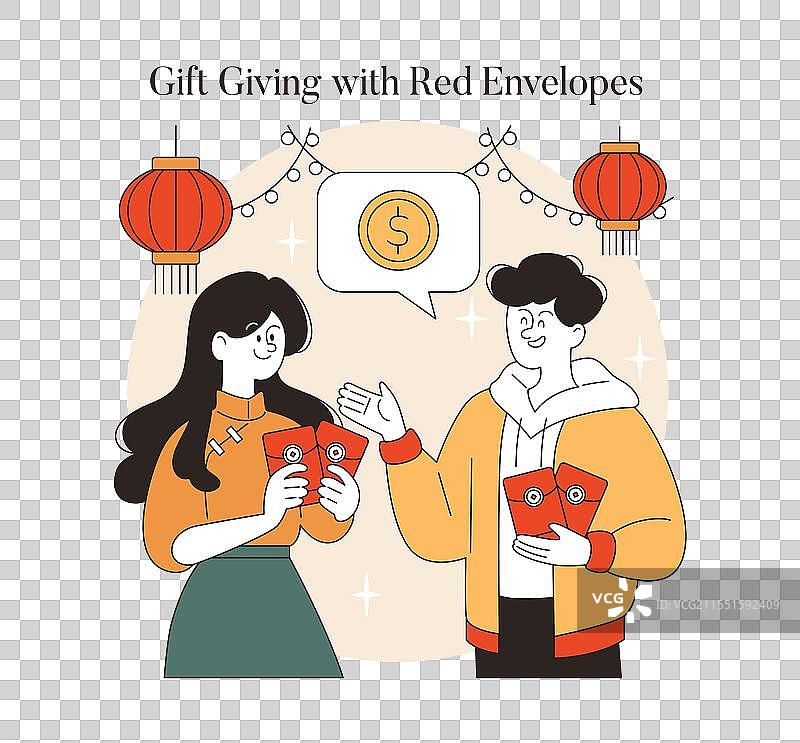 春节扁平设计图片素材