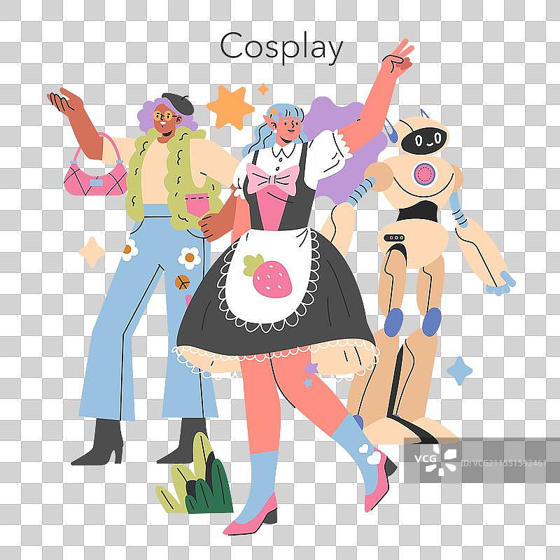 Z世代的爱好扁平化设计图片素材