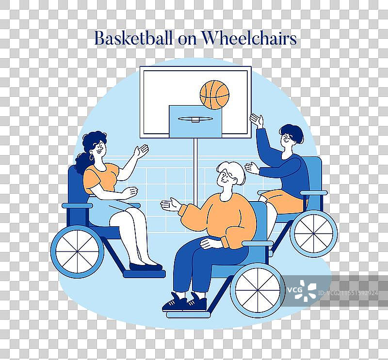 残疾人运动平面图图片素材