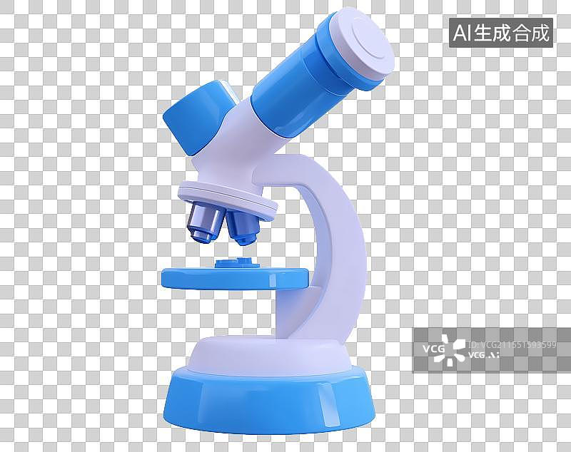 【AI数字艺术】3D粘土生物科技显微镜元素图片素材