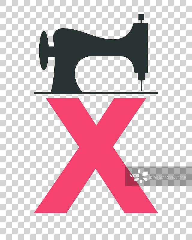 字母X的裁缝logo设计图片素材