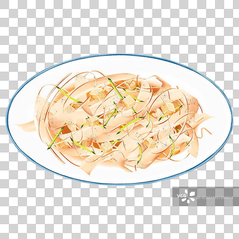 连云港特色美食插画凉皮凉面图片素材