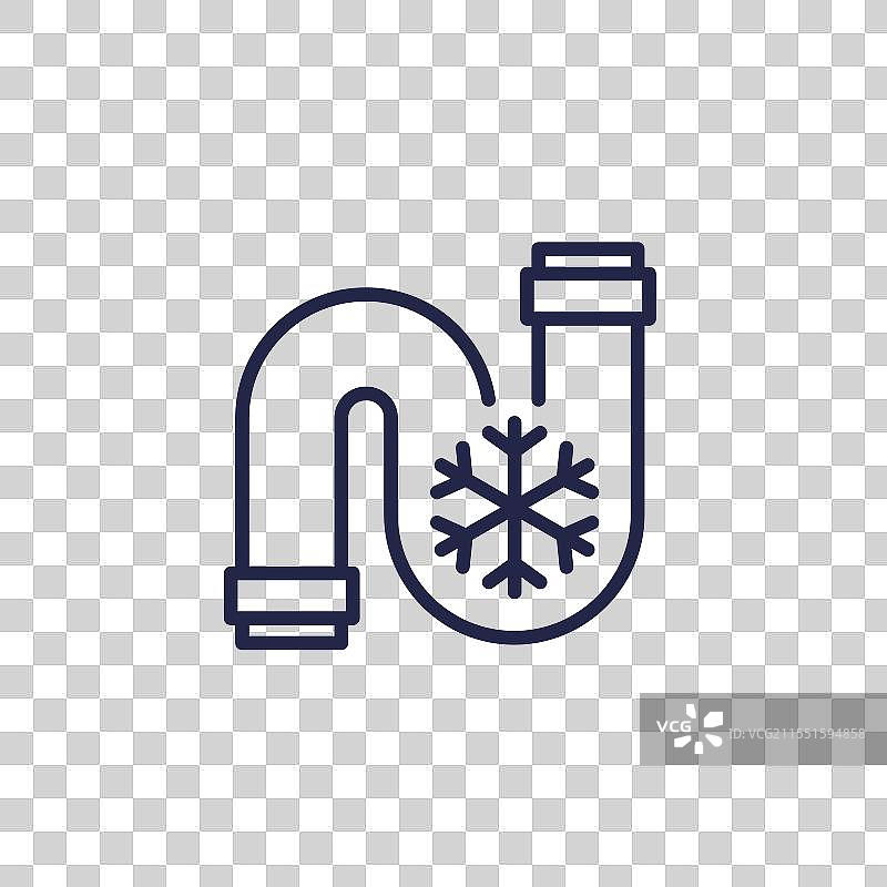 白色背景上的冰冻水管图标图片素材