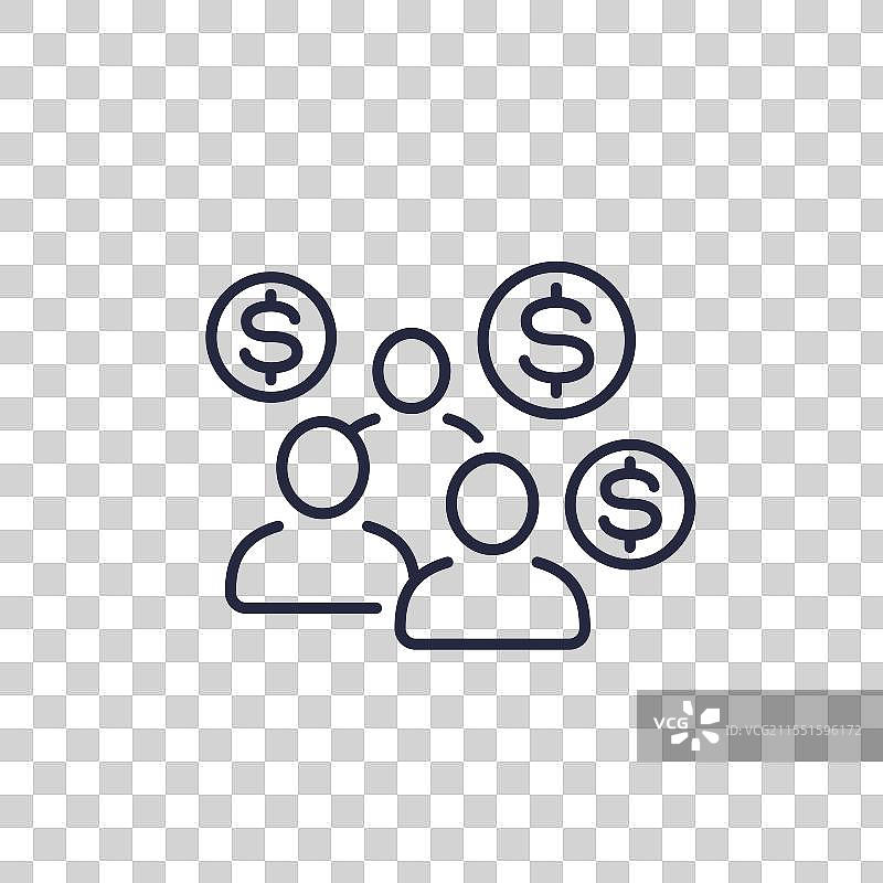 白色背景上的GDP线条图标图片素材