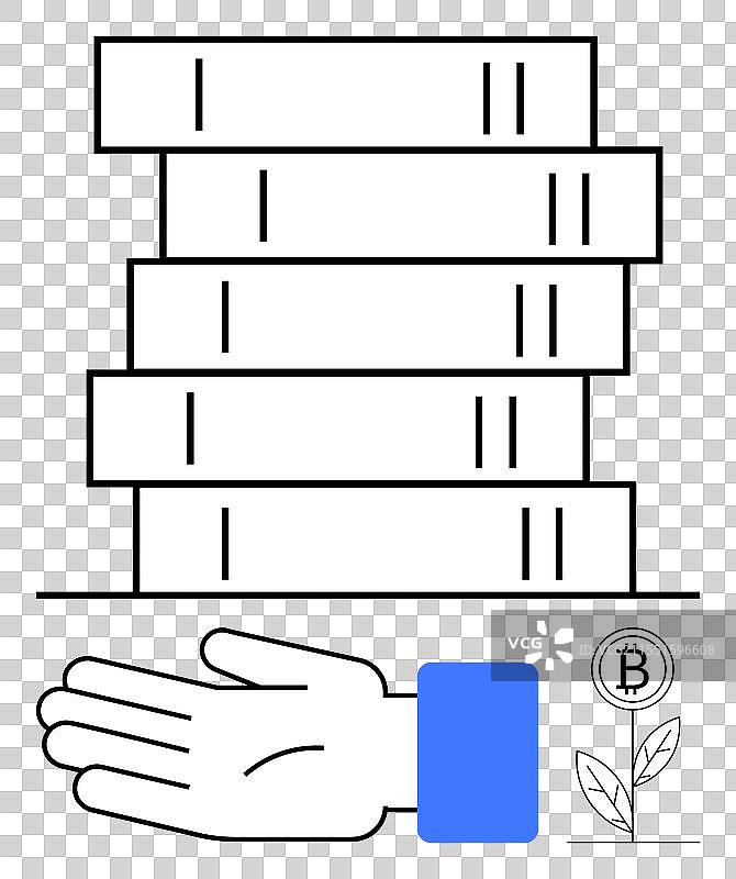 手伸向去中心化金融图片素材