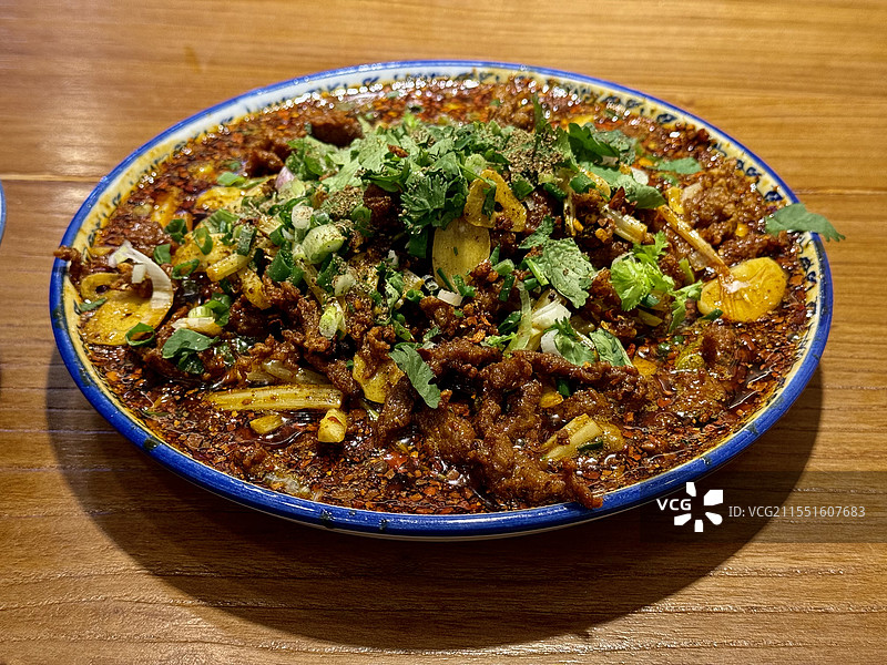 麻辣牛肉丝图片素材