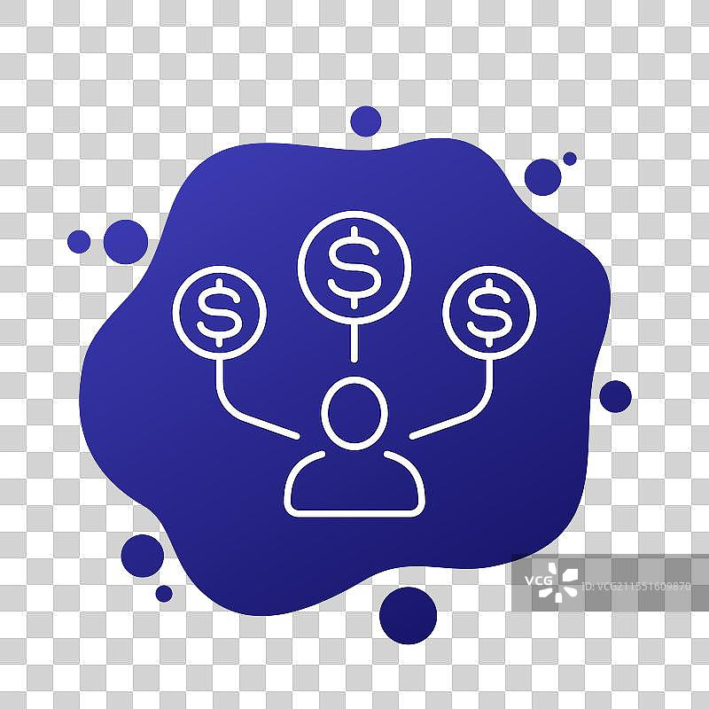 员工成本图标（线条设计）图片素材