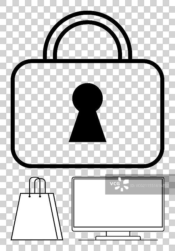 在线购物中的数据安全与网络安全图片素材