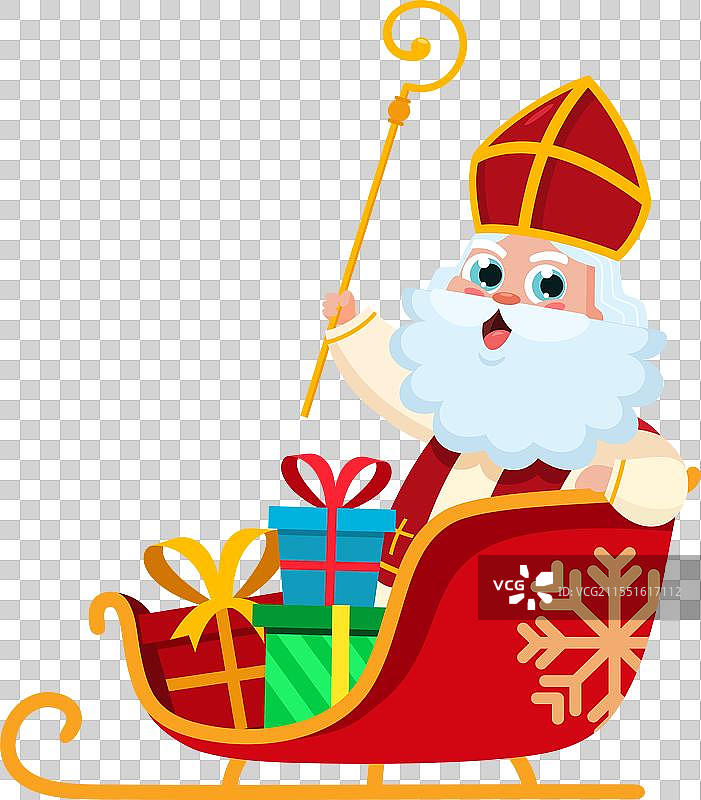 可爱的圣尼古拉斯或圣诞老人图片素材