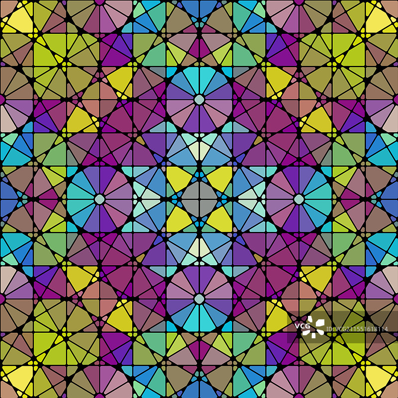 明亮的抽象马赛克无缝图案图片素材