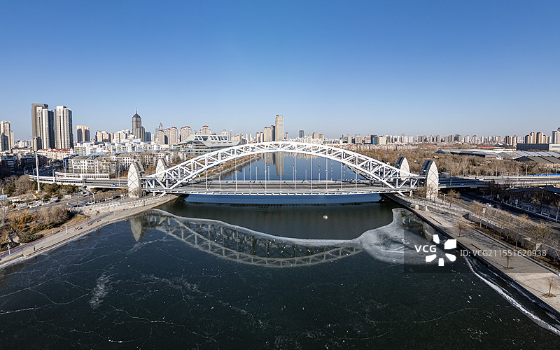 天津海河国泰桥风光图片素材