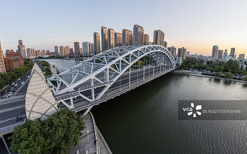 天津海河国泰桥风光图片素材