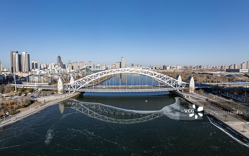 天津海河国泰桥风光图片素材