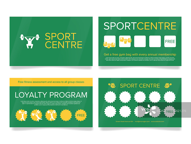 健身房会员卡模板，展示忠诚度图片素材