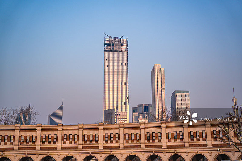 天津 五大道 民园 民园广场 城市天际线 摩天大楼图片素材