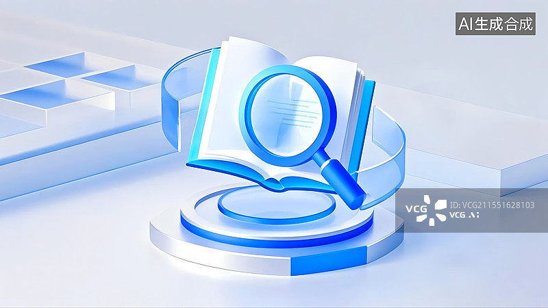 【AI数字艺术】蓝色B端系统背景搜索标志图片素材