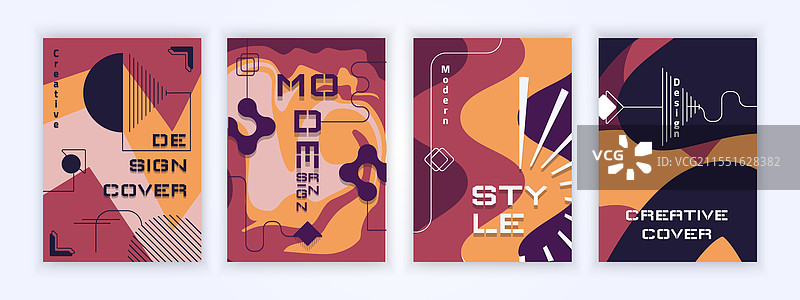 现代简约风格的简单设计封面图片素材