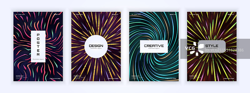 一组带有多条线条的背景设计封面图片素材