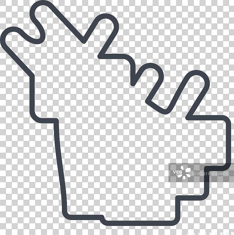 与卡塔尔相关的阿拉伯图标，线条风格图片素材