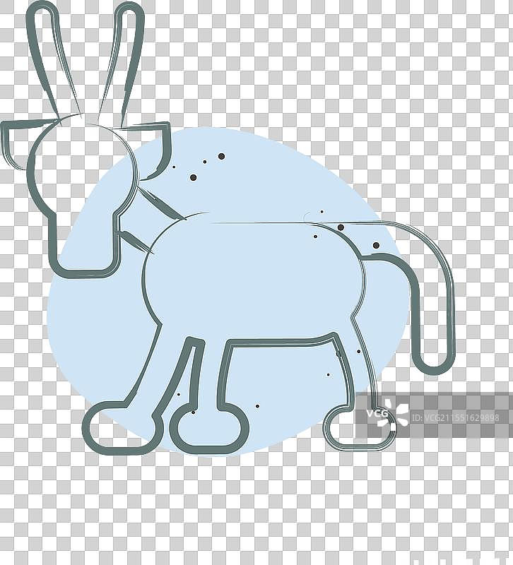 与卡塔尔象征色相关的阿拉伯羚羊图标图片素材