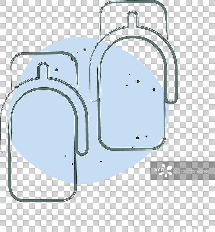 与日本相关的图标，颜色斑点的木屐图片素材