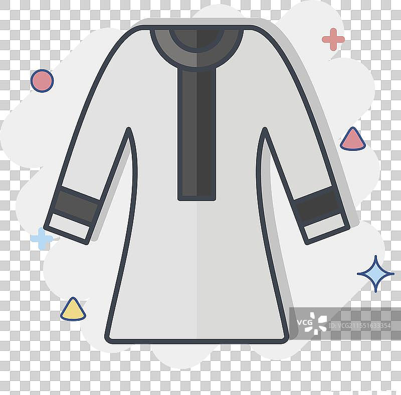 卡塔尔象征的卡杜拉图标，漫画风格图片素材