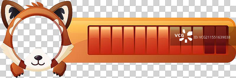 冒险的红熊猫头像和等级条图片素材