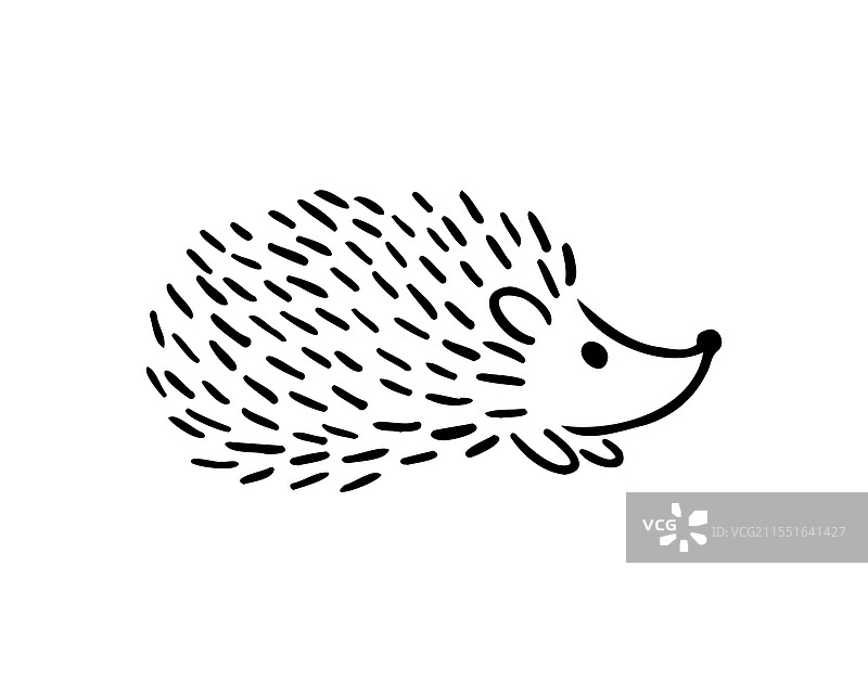 卡通涂鸦手绘可爱刺猬图片素材