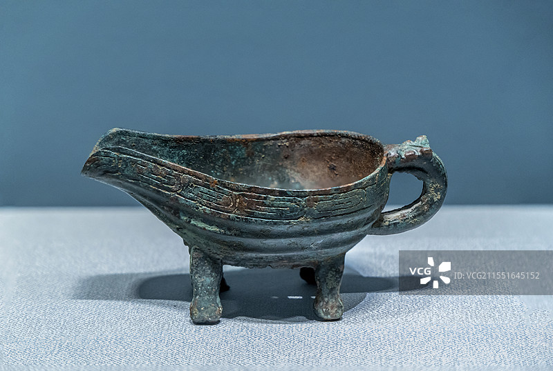 山西博物院“晋国霸业”展：重环纹铜匜（春秋，山西省闻喜县上郭墓地出土）图片素材