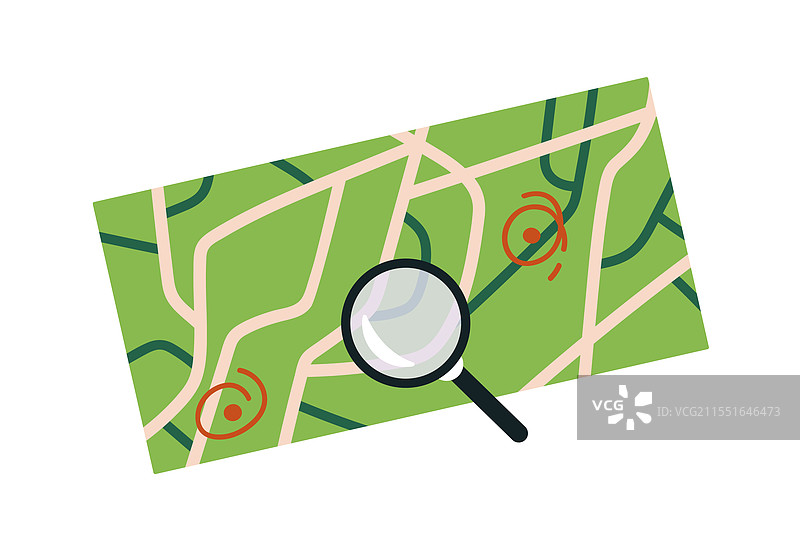 用放大镜寻找方向图片素材