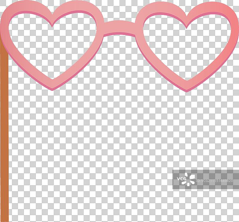 心形眼镜 彩色 图标 派对 有趣 配饰图片素材