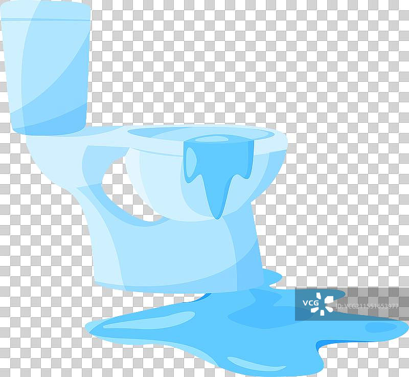 堵塞的厕所，水在滴落的浴室图片素材