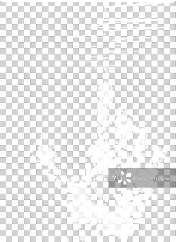 黑暗背景上的单色手印特写图片素材