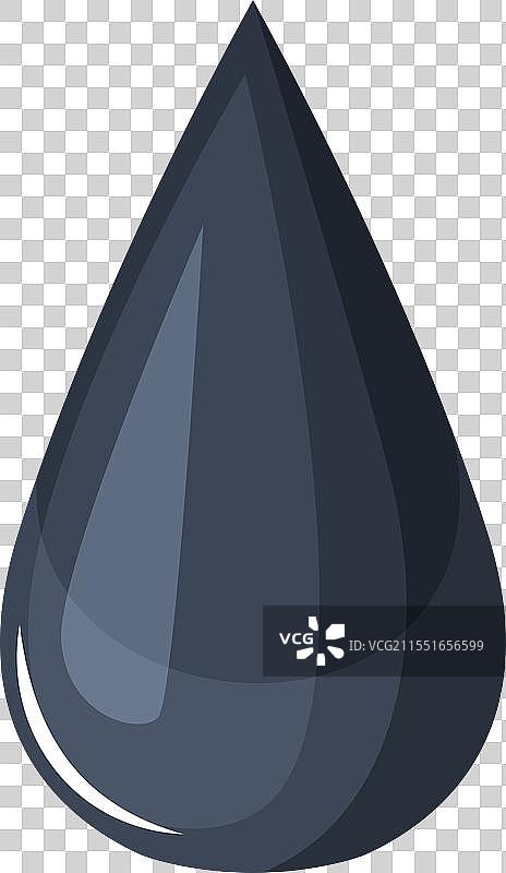 黑色液体滴落的卡通图标图片素材