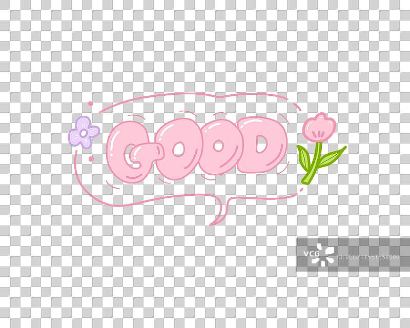 好英文手绘气泡框图片素材